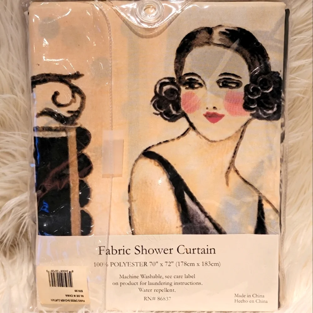 NWT Paris Dress Shower Curtain 70×72